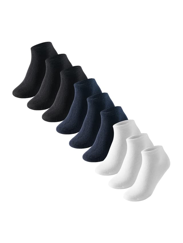 🧦 Tolles Angebot! Schiesser Herren Sneakersocken 9-Pack 39 Schwarz