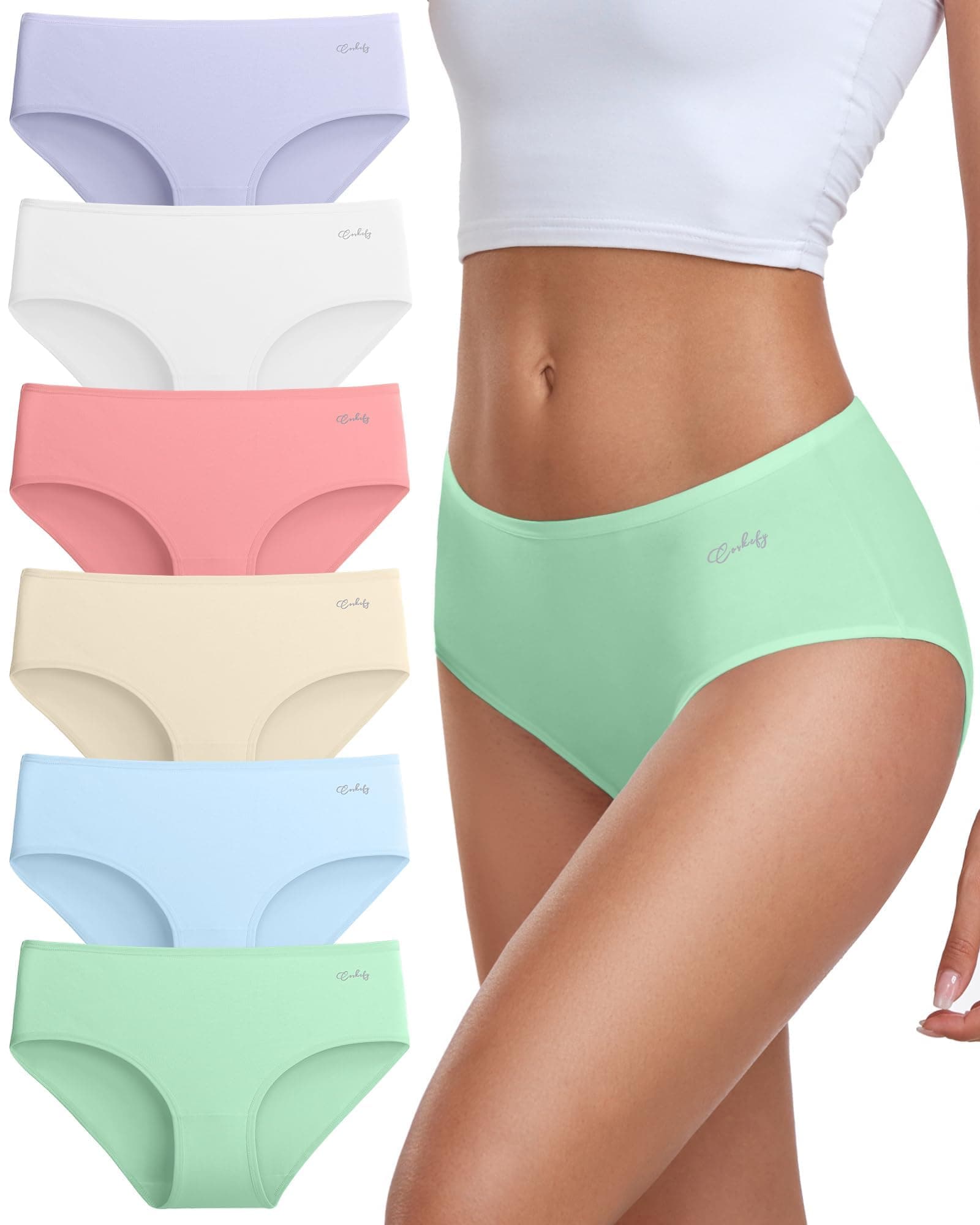 6er Pack Damen Unterhosen aus Baumwolle 🩲 Bequeme Slips für Frauen