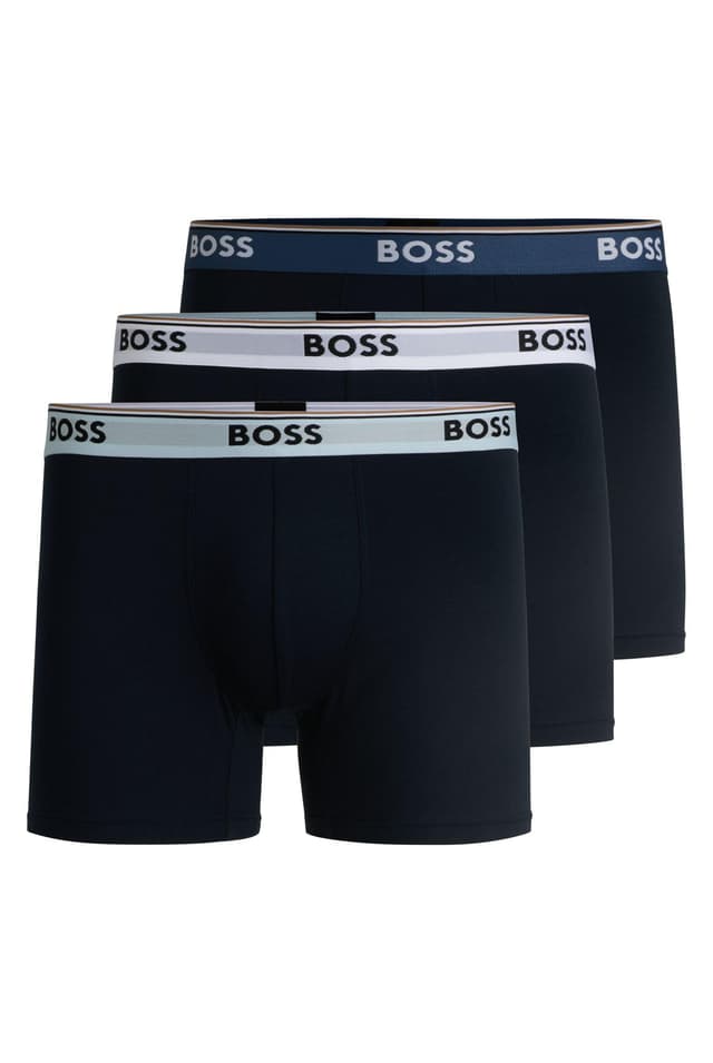 🔥 BOSS Herren BoxerBr 3P Power Dreier-Pack - Eng anliegende längere Boxershorts aus Stretch-Baumwolle mit Logos Modern XS Open Miscellaneous977