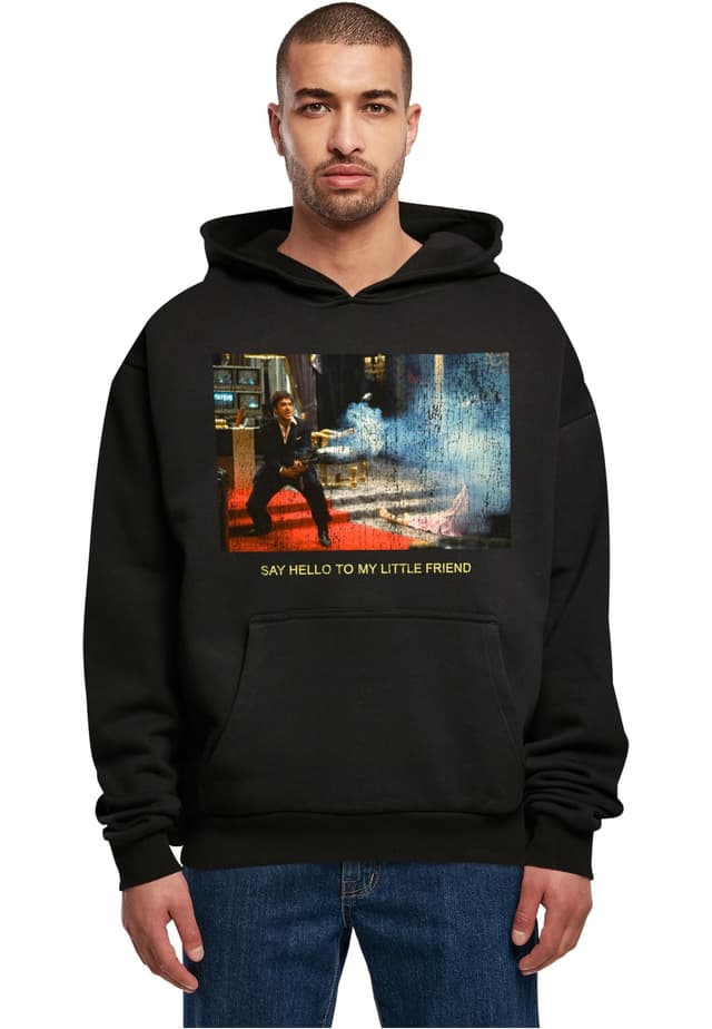 🔥 REDUZIERT! Mister Tee Herren Scarface Little Friend Ultraheavy Oversize Hoodie XL Schwarz
