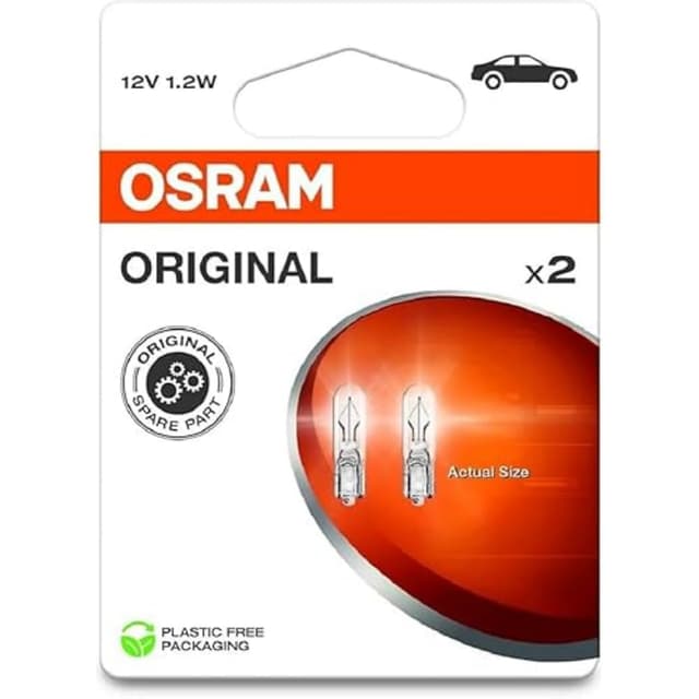 🔥 Angebot: Osram ORIGINAL LINE 12V, Glass Wedge Base, 2721-2BL, Doppelblister, weiß