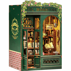 Cutefun Book Nook - 3D-Holzpuzzles für Erwachsene, 139 Teile 📚🦉