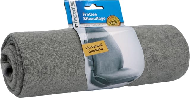 🚗🔥 Cartrend Frottee Sport-Sitzauflage | Grau | SCHWEISSABSORBIEREND & HITZESCHUTZ