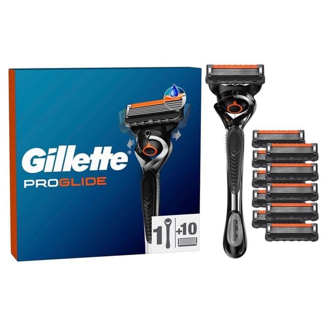 🌟 Gillette Fusion5 Proglide Rasierer + 10 Klingen 🌟