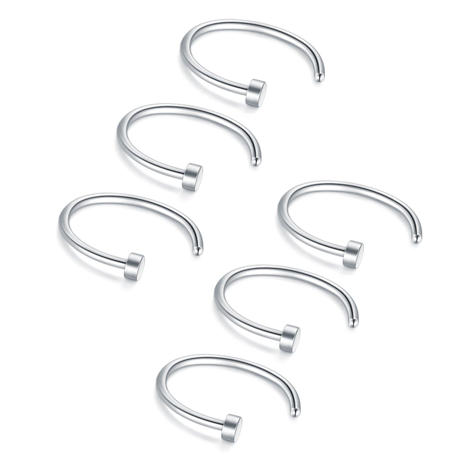 Briana Williams 6stk Nasenring Nasenpiercing Fake Nase Lippe Ring Set 😍👃💍