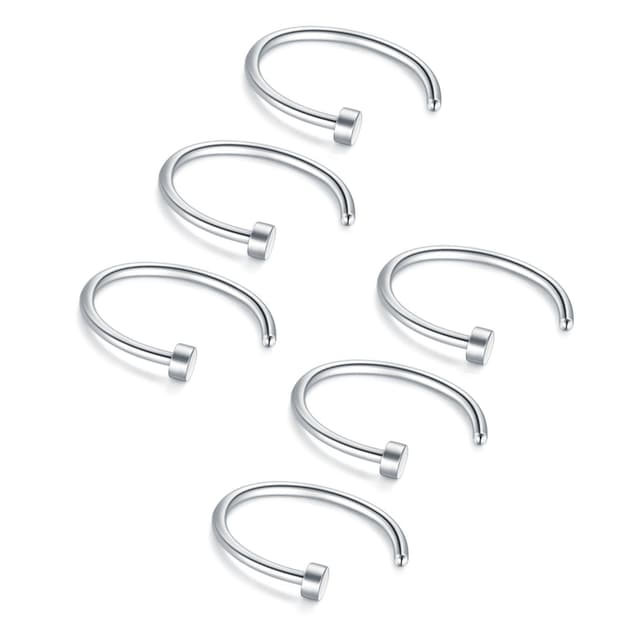 Briana Williams 6stk Nasenring Nasenpiercing Fake Nase Lippe Ring Set 😍👃💍