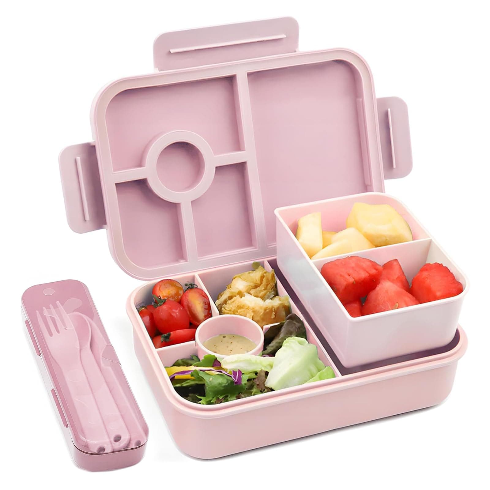 Bugucat Brotdose Kinder mit Fächern 1300ML - Auslaufsicher Lunchbox Kinder 🎒🍱
