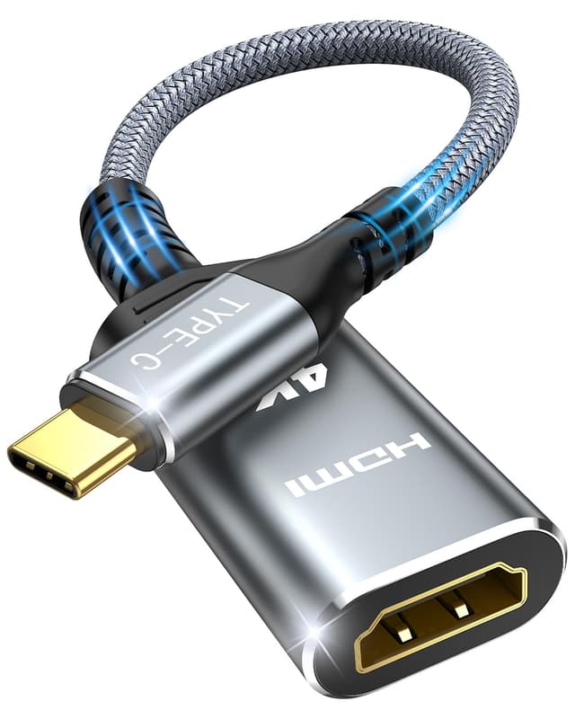 Highwings USB C HDMI Adapter 4K@60Hz, USB Typ-C auf HDMI Adapter [Thunderbolt 3/4] Grau