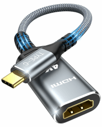 Highwings USB C HDMI Adapter 4K@60Hz, USB Typ-C auf HDMI Adapter [Thunderbolt 3/4] Grau