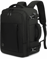 VANKEV Easyjet Handgepäck Rucksack für Herren Damen 15.6 Zoll Laptop Schwarz