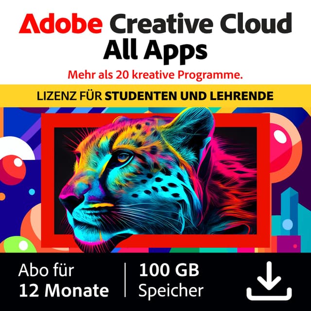 Adobe Creative Cloud All Apps für Schüler & Lehrkräfte - Spezialangebot 🎨💻