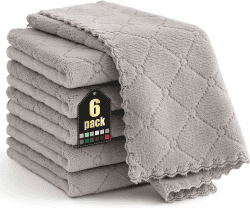 🧼 Moosfor Reinigungstücher Mikrofasertücher 6 Stück 30x30cm Grau - Deal