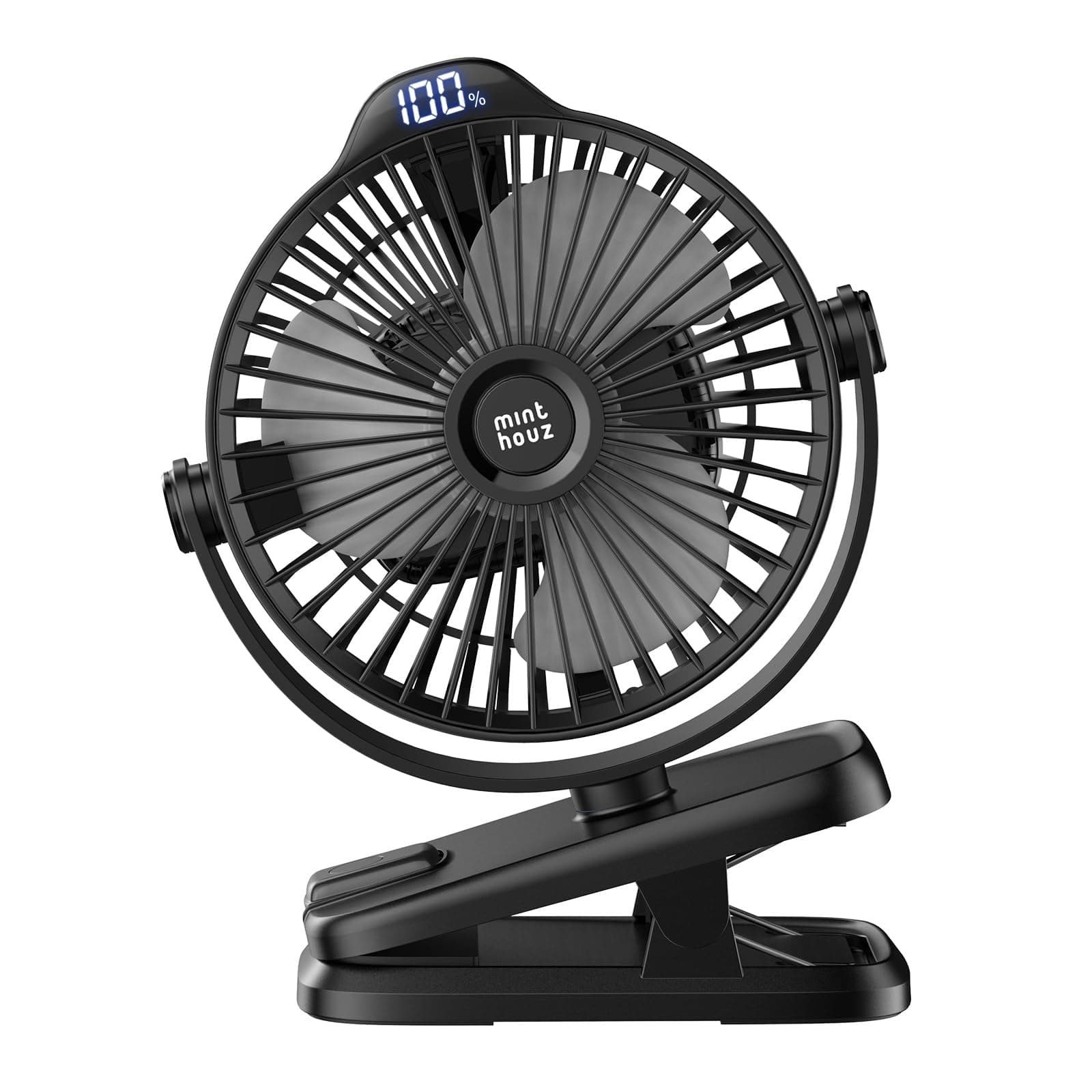 Minthouz Tischventilator mit Clip, 8000mAh USB Ventilator 🌀