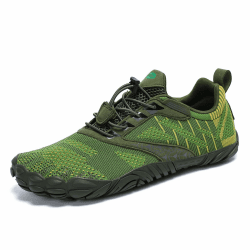 👣 SAGUARO Barfußschuhe für Herren und Damen | Traillaufschuhe Waldgrün