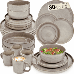 SÄNGER Kairo Clay | Kombiservice 6 Personen 30 tlg. - Geschirr Set 🍽️