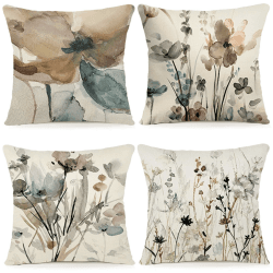 YCOLL Blumen Kissenbezug 50x50 4er Set 🌸🌺🌼