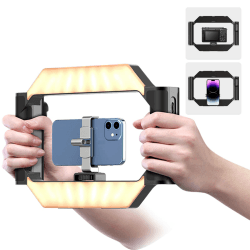 📱🎥 ULANZI U-Rig Smartphone Video Rig mit Licht, Dimmbar 2500K-9000K
