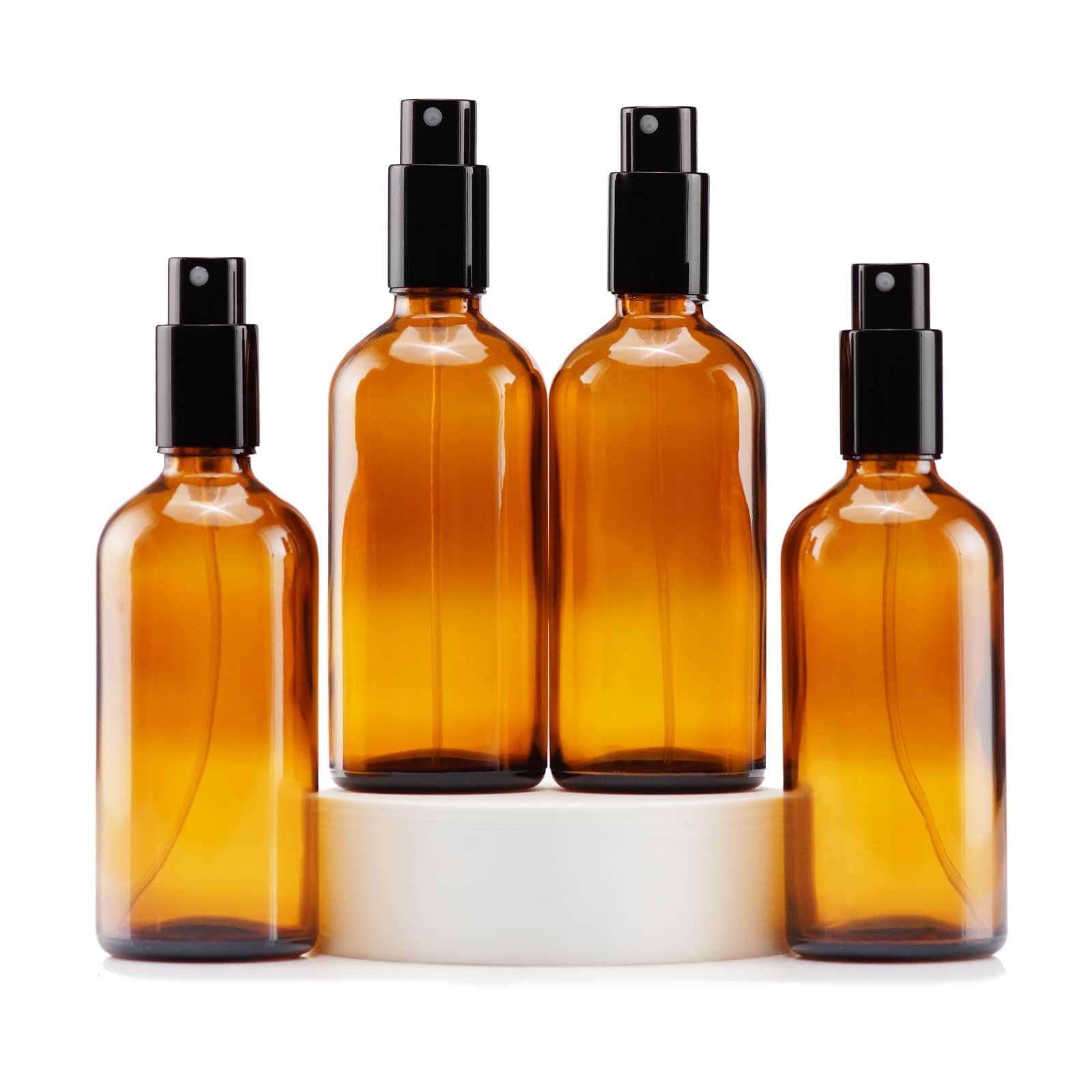YIZHAO Braun Sprühflasche Glas 100ml - 4 Stück