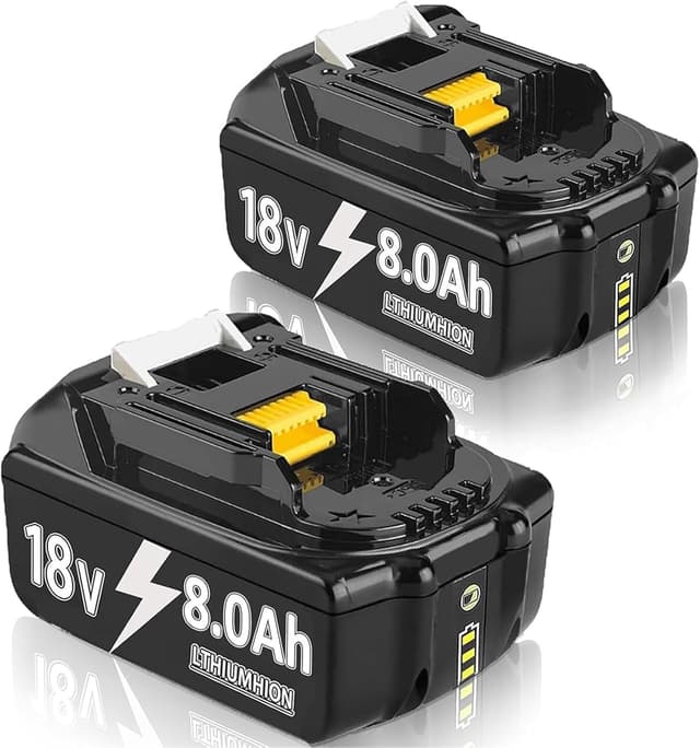 2X 18V 8.0Ah Ersatzakku für BL1860B BL1860 BL1840 BL1830 BL1815 BL1835 BL1860B BL1850B BL1845 BL1850 194205-3 LXT-400 mit LED Werkzeugakku 8.0Ah AKKU