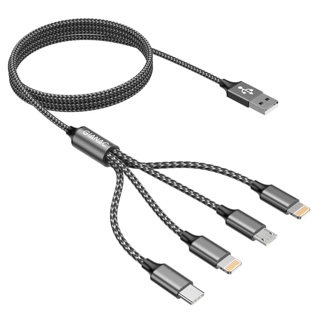 🔌📱 Multi USB Kabel, 4 in 1 Universal Ladekabel [1.2M] Schnell Mehrfach 👍