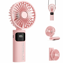 🌬️ Tragbarer Mini Ventilator 5200mAh - 6 Geschwindigkeitsstufen - 180° Faltbarer USB