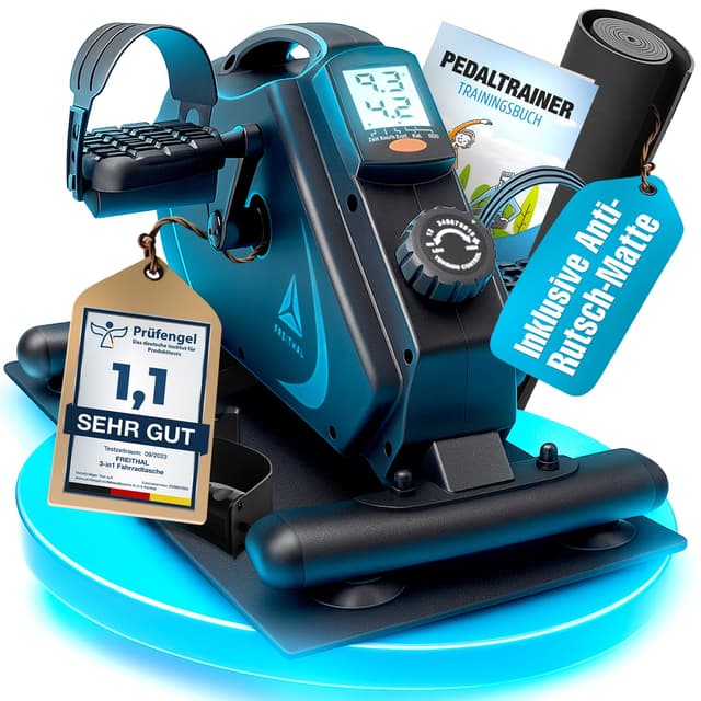 Gelenkschonender Pedaltrainer für Senioren [TESTSIEGER] 🚴‍♂️ - Pedaltrainer für Zuhause - Beintrainer - Mini Heimtrainer Senioren