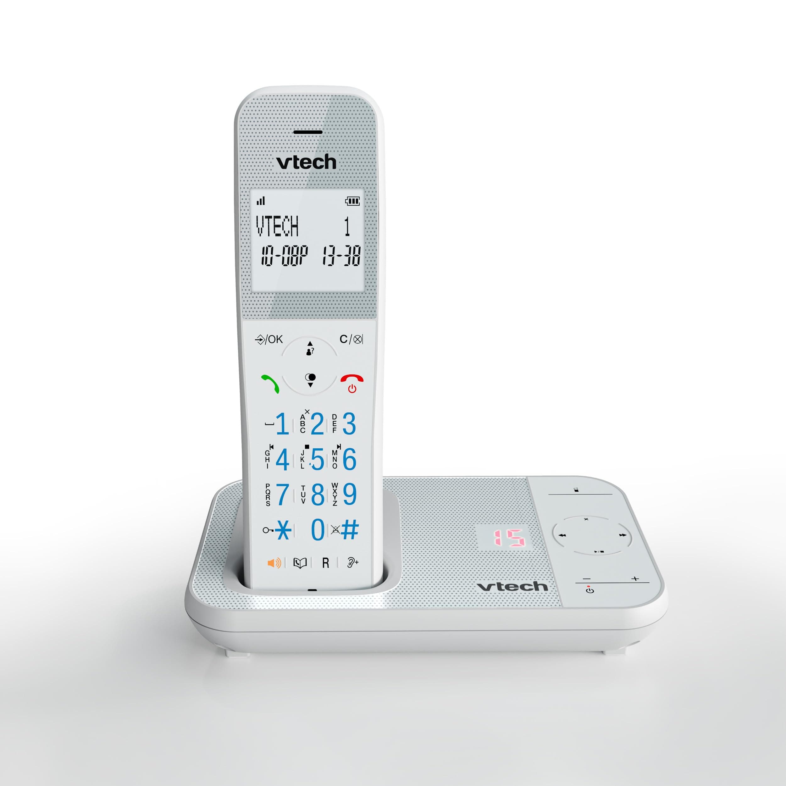 VTech XS1050 DECT Telefon Schnurlos Schnurlostelefon mit Anrufbeantworter, Anrufererkennung/Anklopffunktion 📞🔊