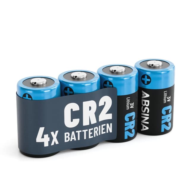 🔋 ABSINA 4X CR2 3V Lithium Batterie für Kamera, Fotoapparat & mehr - Auslaufsicher & langlebig