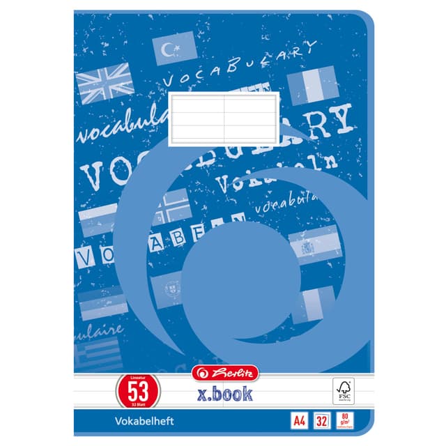 📚 Super Deal! Herlitz Vokabelheft x.book A4, Lineatur 53, 32 Blatt, 5 Stück 📚