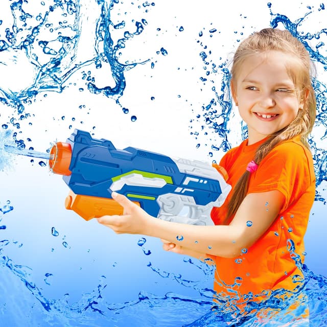 🌊 Wasserpistole Kinder - 1200ML Wasserspritzpistole mit 8-10m Reichweite