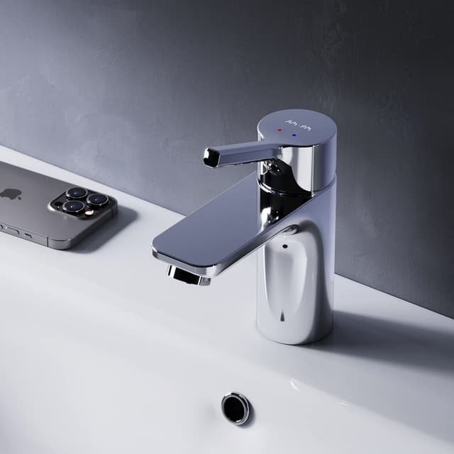 AM.PM X-Joy S FXB02100 Waschtischarmatur | SoftMotion Keramikkartusche | Neoperl Aerator | 79mm Auslaufhöhe