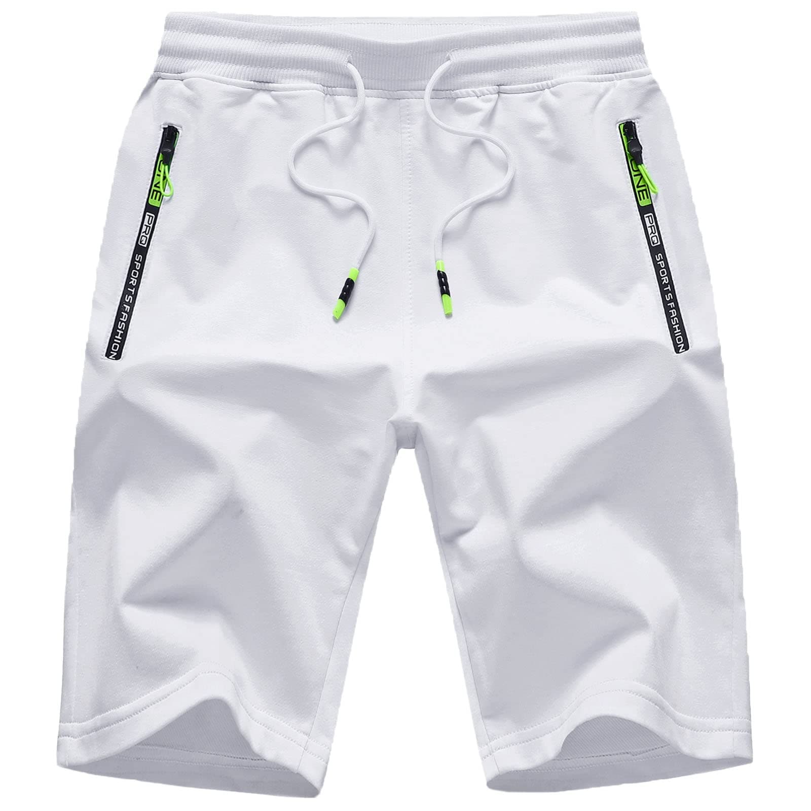 Angebot: JustSun Herren Shorts Kurze Sporthose XXL Weiß 🩳🌞
