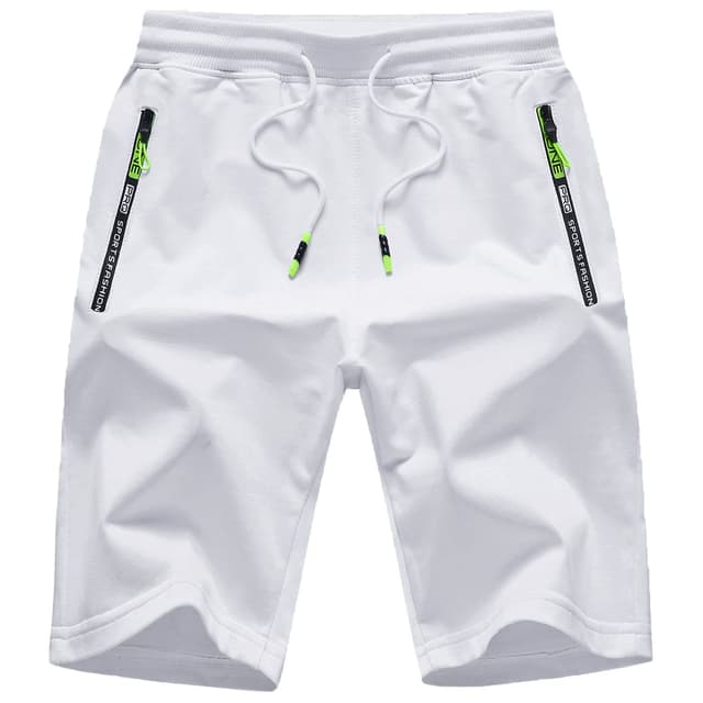 Angebot: JustSun Herren Shorts Kurze Sporthose XXL Weiß 🩳🌞