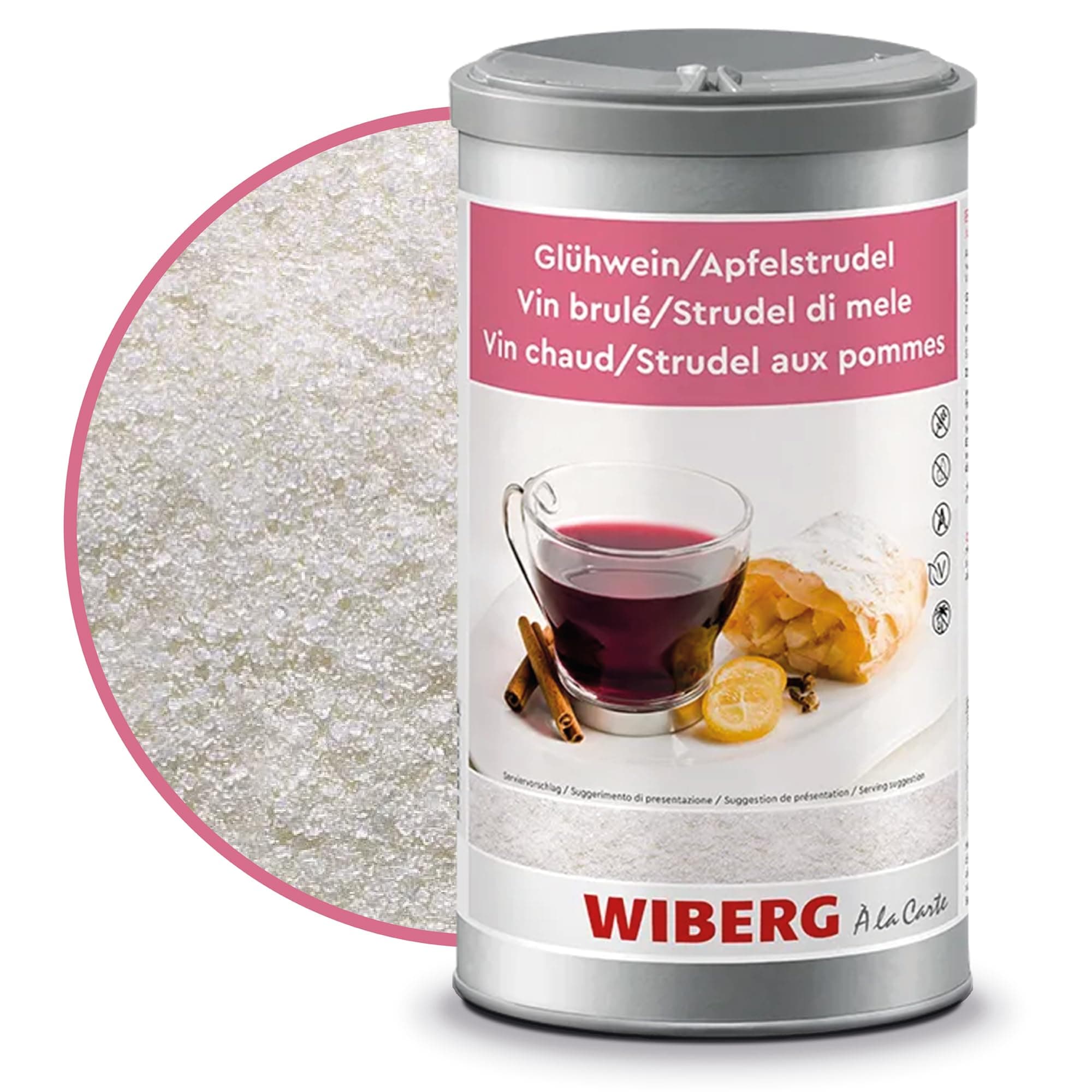 WIBERG Glühwein/Apfelstrudel Aroma-Zubereitung 🍷🍏 - Intensiver Geschmack von Vanille, Nelke, Orange und Zitrone, 1,03 kg