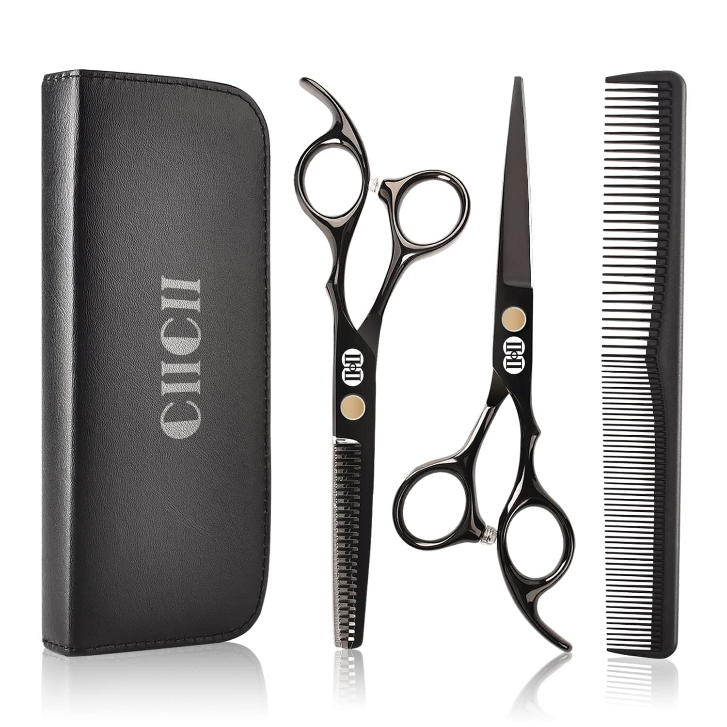 CIICII Friseurschere Profi Set 6,7 Zoll - Haarschneideschere & Effilierschere