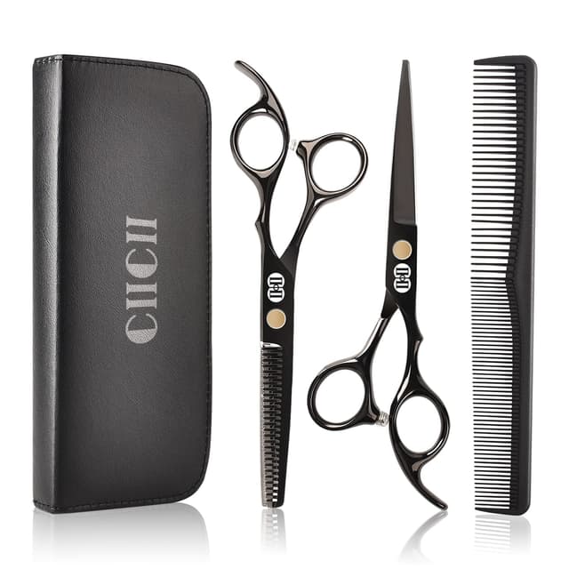 CIICII Friseurschere Profi Set 6,7 Zoll - Haarschneideschere & Effilierschere