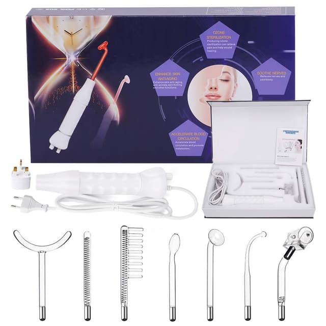 🌟 Hochfrequenz Gesichtsmaschine - 7 Neon Stäbe zur Hauttherapie 🌟