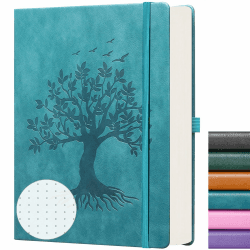ZXHQ A5 Bullet Dotted Journal Gepunktet Notizbuch: Lebensbaum-Design 📚