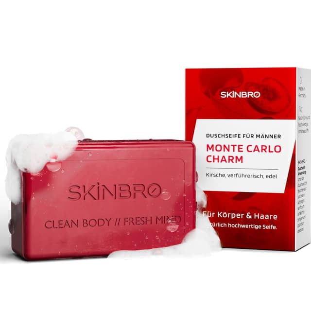 Angebot: SKINBRO Festes Duschgel Männer Monte Carlo Charm 🚿🍒