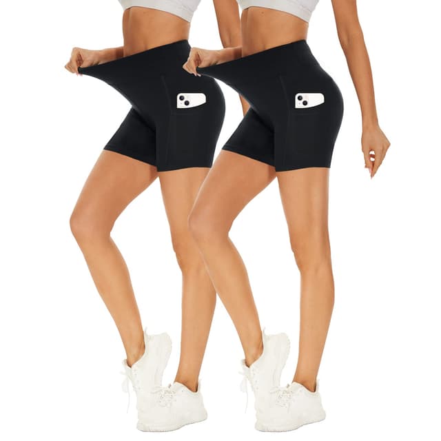 🌟 Missluck Damen Radlerhose 2er Pack - Sommer Leggings Shorts 🌟