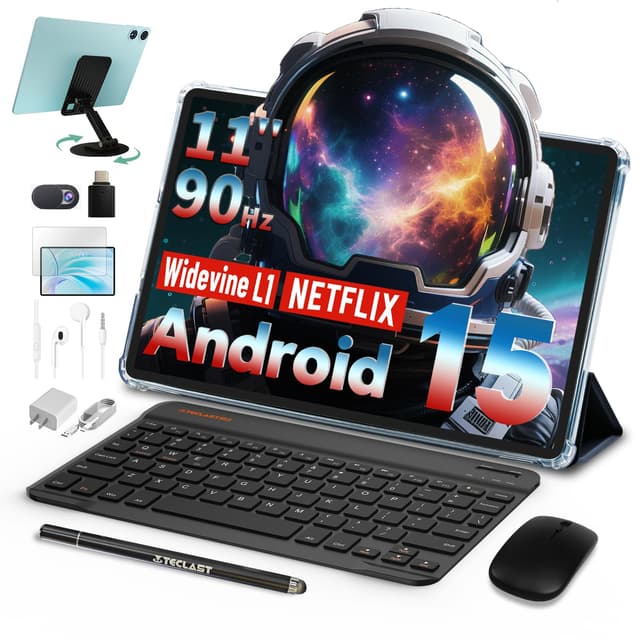 TECLAST P50Case Tablet 11 Zoll Android 15 Tablets mit Tastatur und Stift, Octa Core T7200 Gaming Tablet