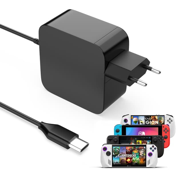 65W 45W Netzteil für Steam Deck/Rog Ally X/Switch/Legion Go S 🎮🔋