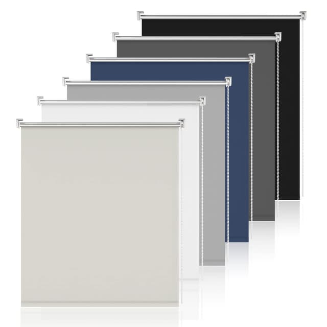 Thermo Rollos für Fenster ohne Bohren Klemmrollo ohne Bohren Creme B75 x H100cm