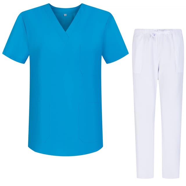 MISEMIYA Unisex Medizinisches Dienst T-Shirt XS Hellblau 68 👕