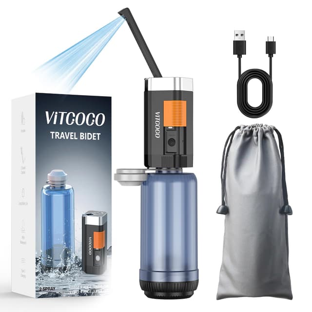 🚿 VITCOCO Elektrisches Tragbares Bidet - 2 Druckmodi - IPX7 Wasserdicht - 1100mAh Akku 🌊