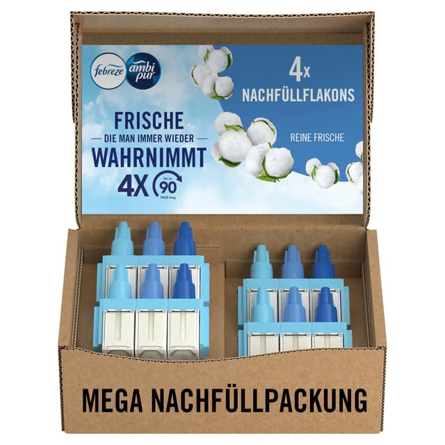 🌸🍃 Febreze 3Volution Duftstecker 4x Nachfüllflakons Reine Frische Angebot 🌸🍃