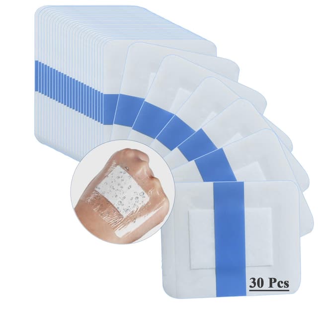 🌊 30 Stück Wasserdicht Transparent Bandage,6x7cm Duschpflaster Wasserfest Pflaster