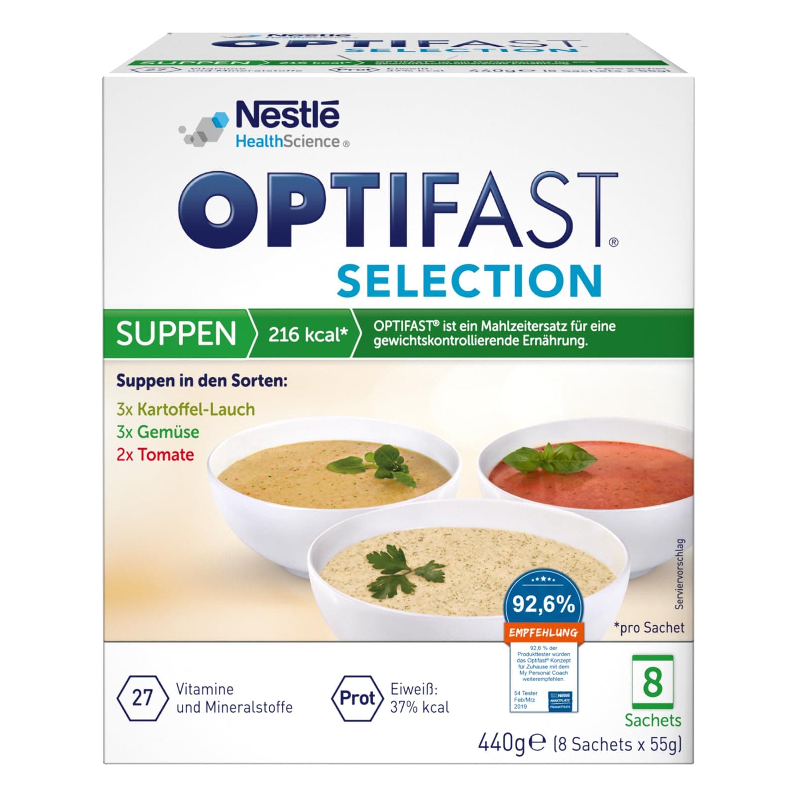 OPTIFAST Probierpaket: Diät Suppen zum Abnehmen 🥣🥦 | 8er Pack