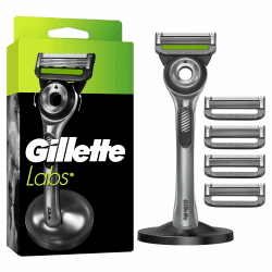 🪒👨 Gillette Labs Rasierer für Männer mit Reinigungs-Element und 5 Ersatzklingen