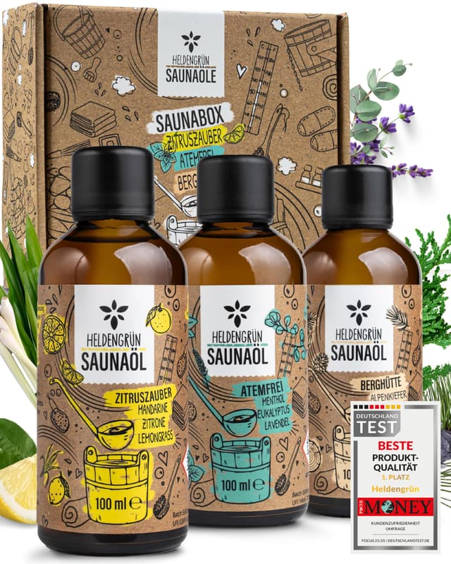 Heldengrün BIO Saunaaufguss Set 🌿🍋😌